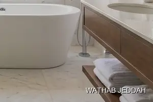 Wathab Jeddah team performing Bathroom Cleaning in Al Lulu, Jeddah