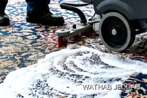 Wathab Jeddah team performing Carpet Cleaning in Al Sanabil, Jeddah