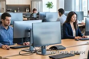 Wathab Jeddah team performing Corporate Cleaning in South Obhur, Jeddah