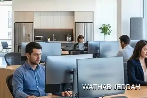 فريق وثاب جدة أثناء تنظيف شركات في حي الصحيفة بجدة