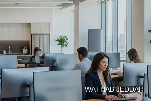 Wathab Jeddah team performing Corporate Cleaning in Madain Al Fahd, Jeddah
