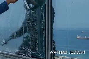 Glass Facade Cleaning results after completion in South Prince Fawaz, Jeddah