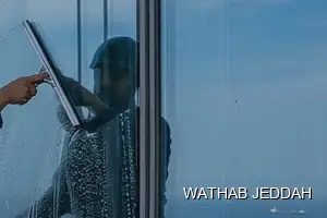 Glass Facade Cleaning results after completion in Al Amwaj, Jeddah