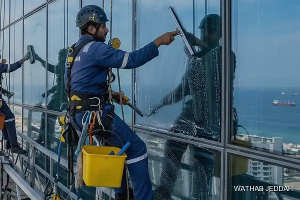 Glass Facade Cleaning in Al Balad - Wathab Jeddah Cleaning