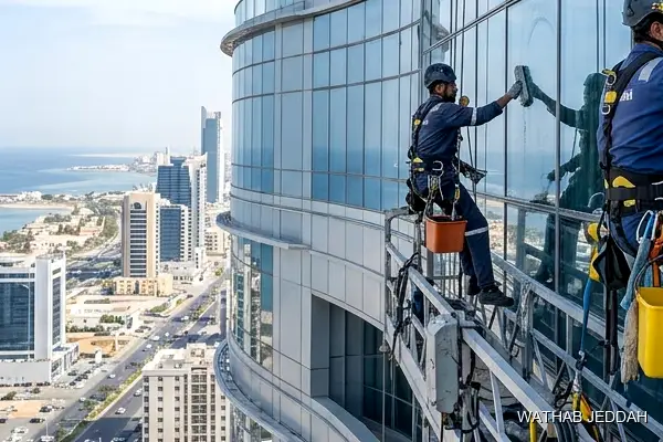 Glass Facade Cleaning in Al Basateen, Jeddah - Wathab Jeddah Cleaning Services