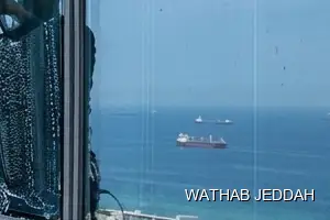 Glass Facade Cleaning results after completion in Al Rabwah, Jeddah