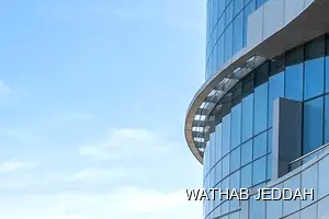 Glass Facade Cleaning results after completion in Al Rawdah, Jeddah