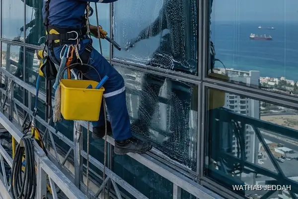 Glass Facade Cleaning in Al Yaqut - Wathab Jeddah Cleaning