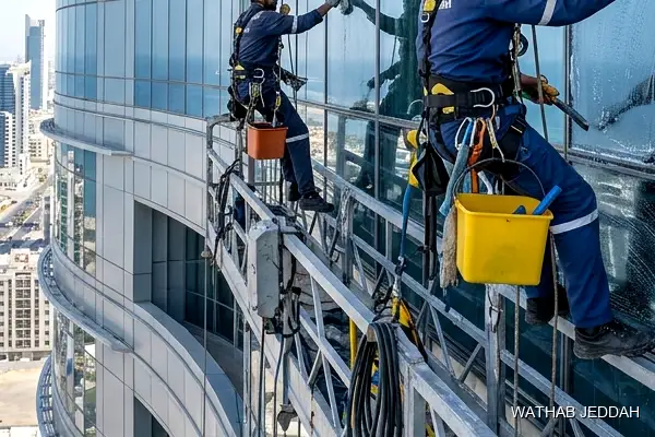 تنظيف واجهات زجاج حي بريمان وثاب جدة للتنظيف
