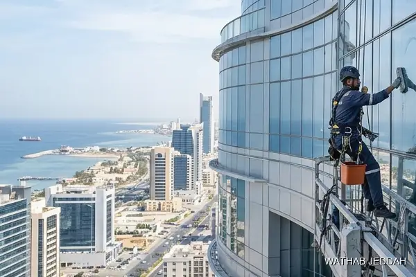Glass Facade Cleaning in Umm Al Salam - Wathab Jeddah Cleaning