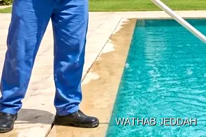 Wathab Jeddah team performing Swimming Pool Cleaning in South Prince Fawaz, Jeddah
