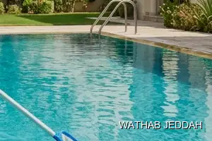 Wathab Jeddah team performing Swimming Pool Cleaning in Al Fardous, Jeddah
