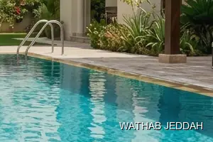 Wathab Jeddah team performing Swimming Pool Cleaning in Al Marwah, Jeddah