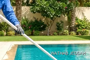 Wathab Jeddah team performing Swimming Pool Cleaning in Al Nuzha, Jeddah