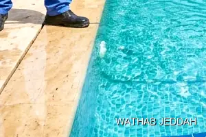 Wathab Jeddah team performing Swimming Pool Cleaning in Al Safa, Jeddah