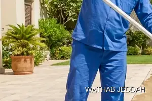 Wathab Jeddah team performing Swimming Pool Cleaning in Al Salamah, Jeddah