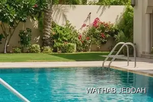 Swimming Pool Cleaning results after completion in Al Yaqut, Jeddah