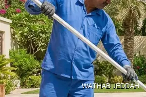 Wathab Jeddah team performing Swimming Pool Cleaning in Ghulail, Jeddah