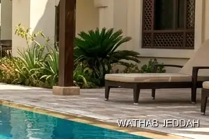 Wathab Jeddah team performing Swimming Pool Cleaning in Petromin, Jeddah