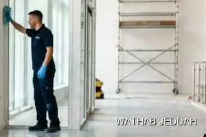 Wathab Jeddah team performing Post-Construction Cleaning in Al Rahmaniyah, Jeddah