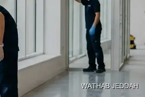 Wathab Jeddah team performing Post-Construction Cleaning in Al Salhiyah, Jeddah