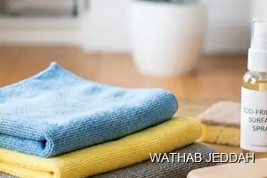 Wathab Jeddah team performing Pre-Move Cleaning in Al Nazlah Al Sharqiyah, Jeddah