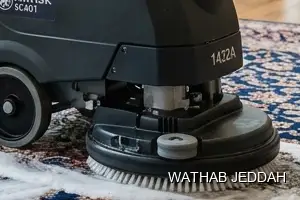 Wathab Jeddah team performing Moquette Cleaning in South Obhur, Jeddah
