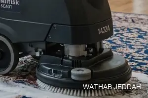 Wathab Jeddah team performing Moquette Cleaning in Al Muntazahat, Jeddah