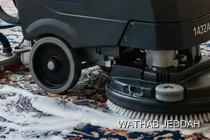 Wathab Jeddah team performing Moquette Cleaning in Al Zahra, Jeddah