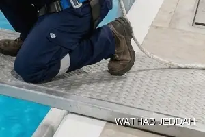 Wathab Jeddah team performing Water Tank Cleaning in Al Kawthar, Jeddah