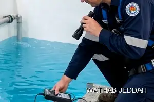 Wathab Jeddah team performing Water Tank Cleaning in Al Rabwah, Jeddah