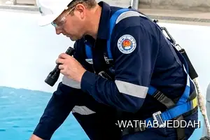 Wathab Jeddah team performing Water Tank Cleaning in Al Riyadh, Jeddah
