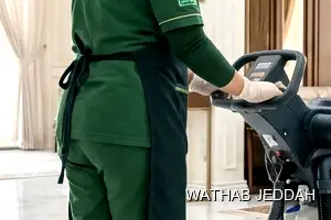 Wathab Jeddah team performing Villa Cleaning in Al Hamdaniyah, Jeddah